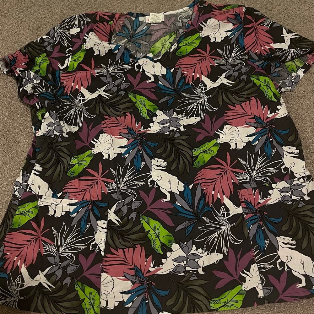 Scrubstar Floral Scub Top Size 2XL